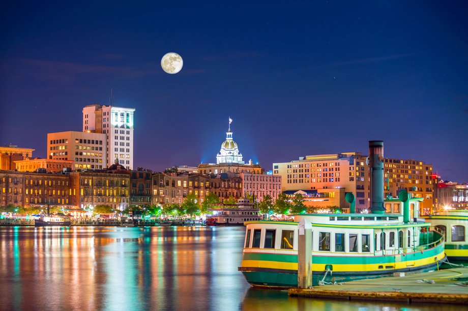 Winter evening in Savannah