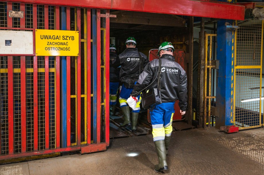 Miners from the KGHM mine