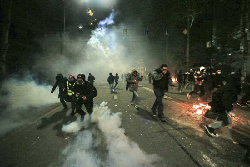 Georgia's ruling party threatens the BBC with court after the station reported on the use of chemical weapons against protesters in Tbilisi