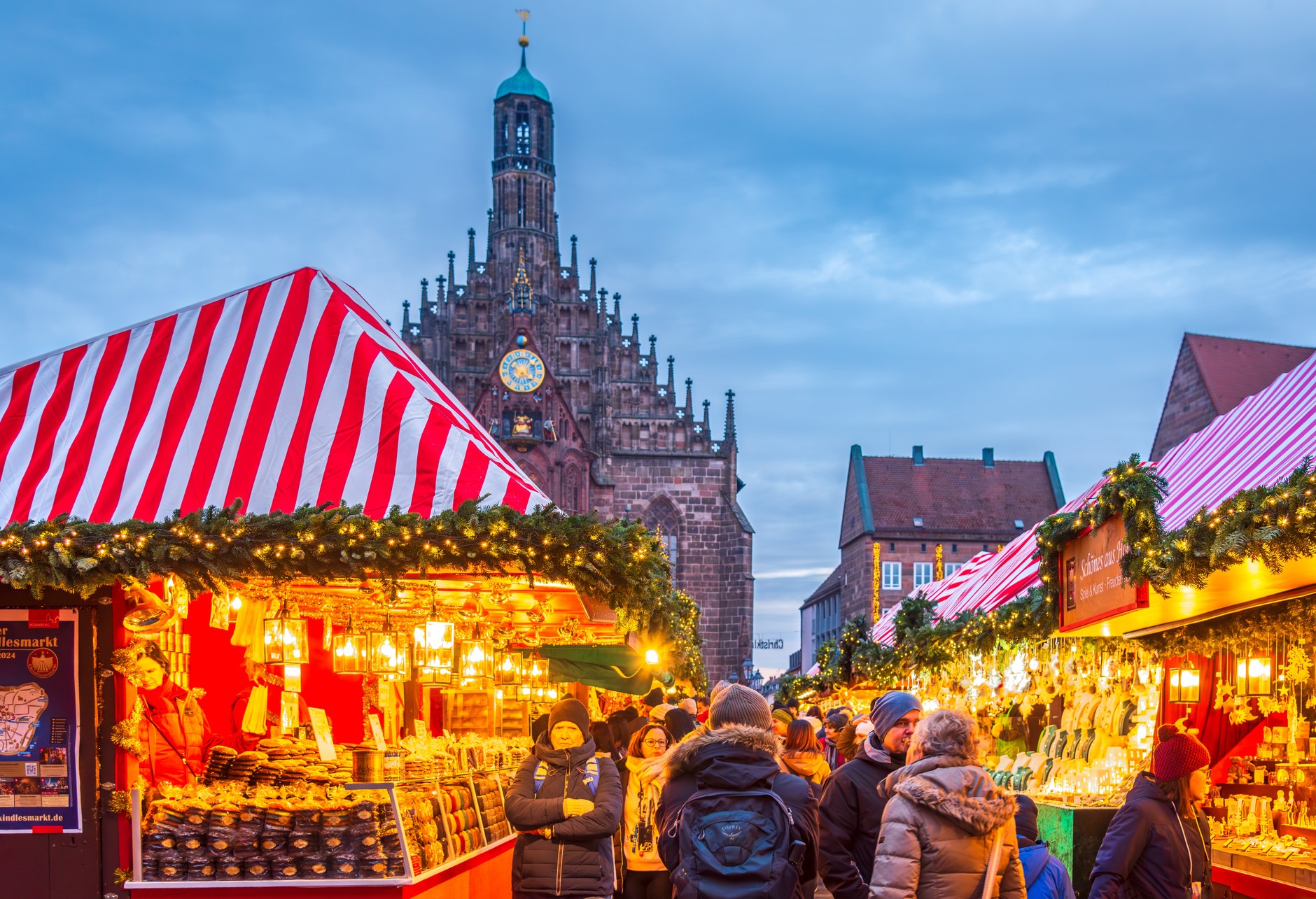 Christkindlesmarkt, the traditional Christmas market in Nuremberg. Illustrative photo 