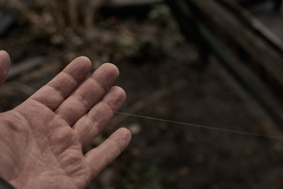 Fiber optic, possibly used to guide a Russian kamikaze FPV drone
