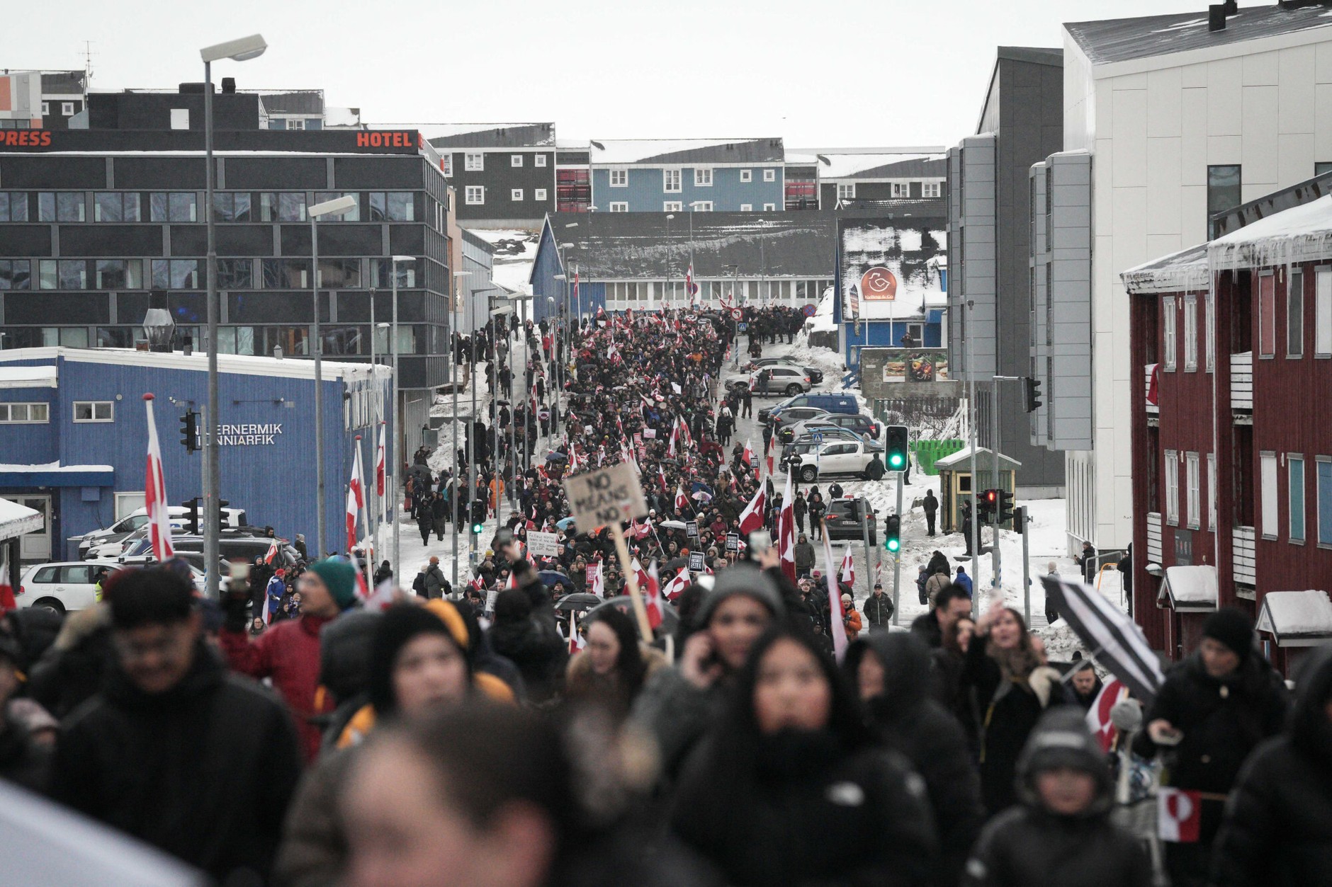 Greenlanders protest in Nuuk
