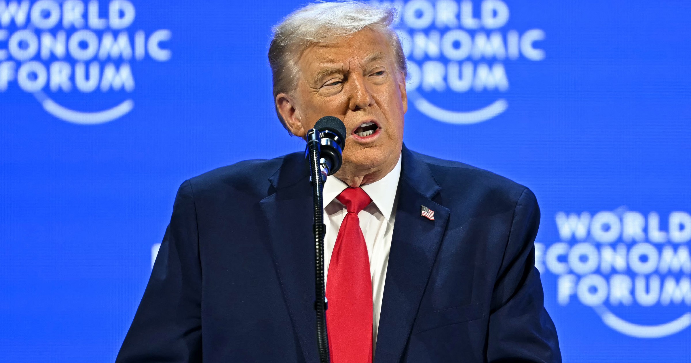 Donald Trump during his speech at the World Economic Forum in Davos (21/01/2026)