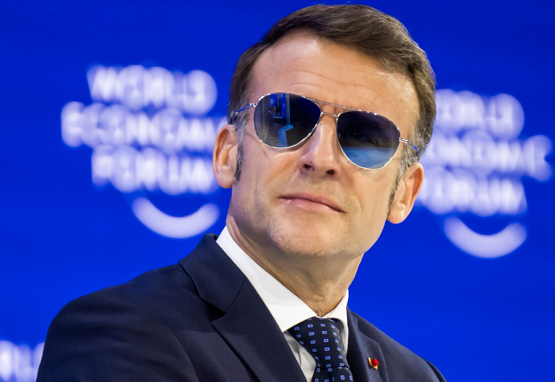French President Emmanuel Macron attends the 56th annual meeting of the World Economic Forum (WEF) in Davos, Switzerland, January 20, 2026.