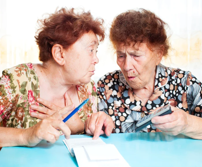 Two old women calculate their seniority