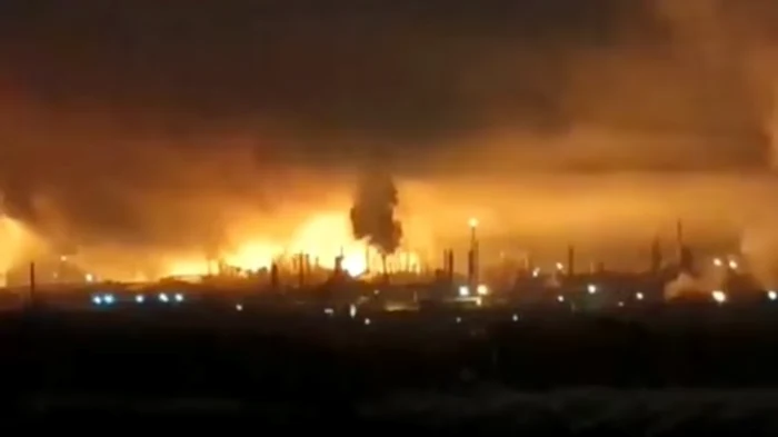 Russian refinery attack PHOTO Video capture