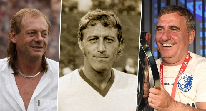 Balaci, Dobrin and Hagi, Romania's great footballers. Photo The Truth/Wikimedia/Facebook