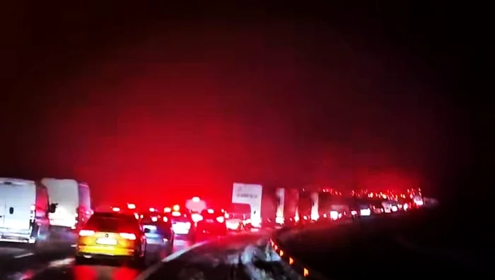 Congested traffic on the A1 PHOTO: video capture