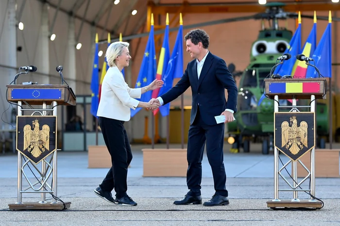 The President of the European Commission, Ursula von der Leyen, with Nicușor Dan PHOTO Profimedia