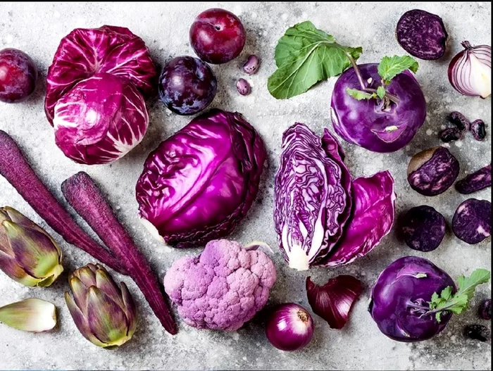 Purple vegetables and fruits PHOTO getty images