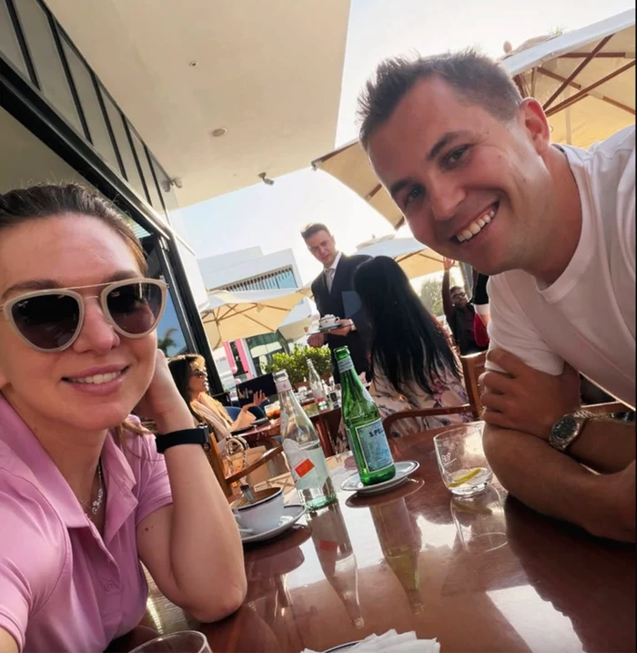 Simona and Patrick, the man who takes care of her image and projects. Instagram photo simonahalep27