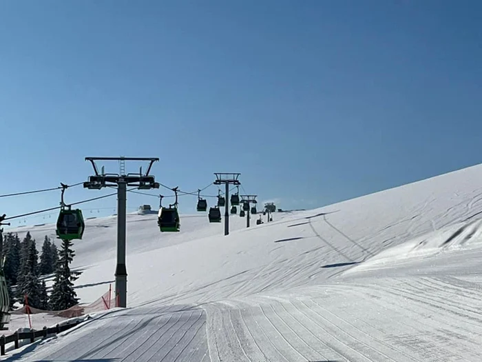 Snow in mid-March on the slopes PHOTO Transalpina ski area