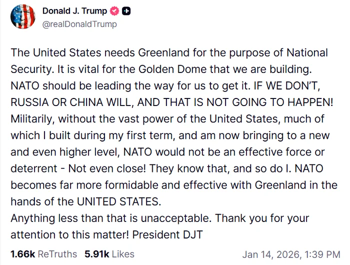 PHOTO Donald J. Trump / Truth Social