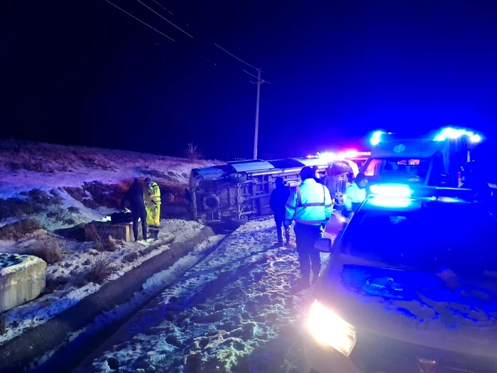 The minibus overturned. PHOTO Facebook Your information