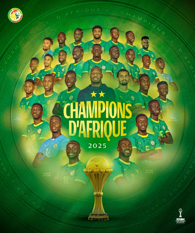 Senegal is the new champion of Africa. FSF Facebook photo