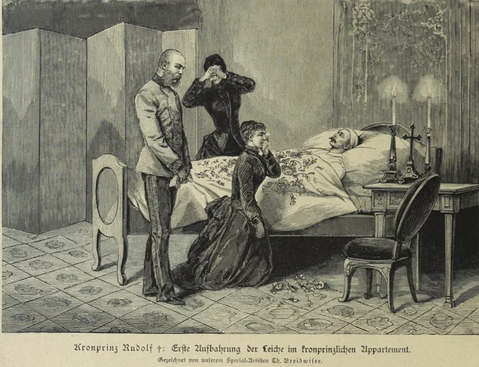 The Emperor of Austria at the head of his dead son PHOTO wikipedia