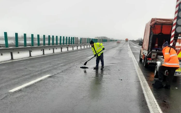 Repairs on the A1 Motorway. Photo: DRDP Timisoara
