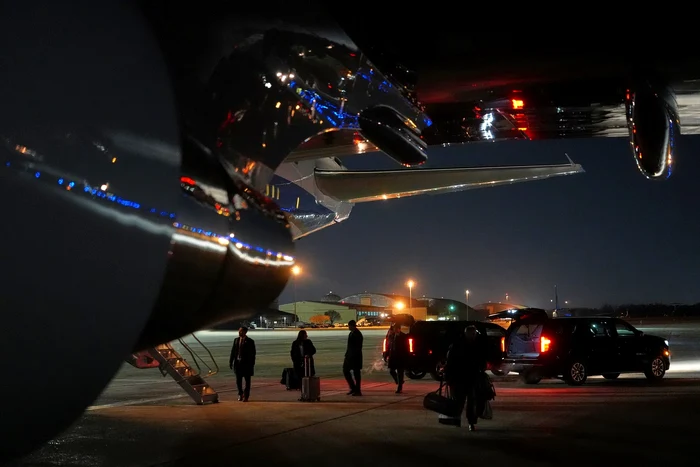 Things are unloaded from Air Force One after the plane experienced an electrical problem PHOTO Pro