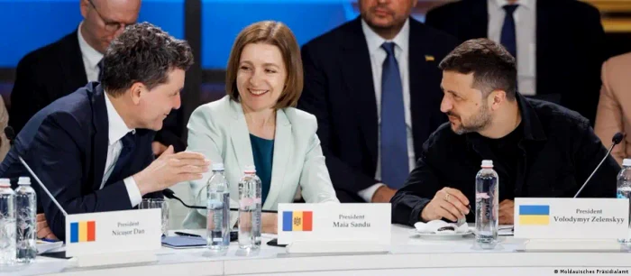 Presidents Nicușor Dan, Volodimir Zelenski and President Maia Sandu, at the Odesa summit