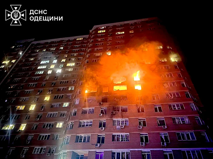 Block in Odessa hit by drones/PHOTO: X