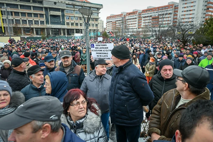 Protest in Miercurea Ciuc PHOTO: Facebook/Transylvanian Talk