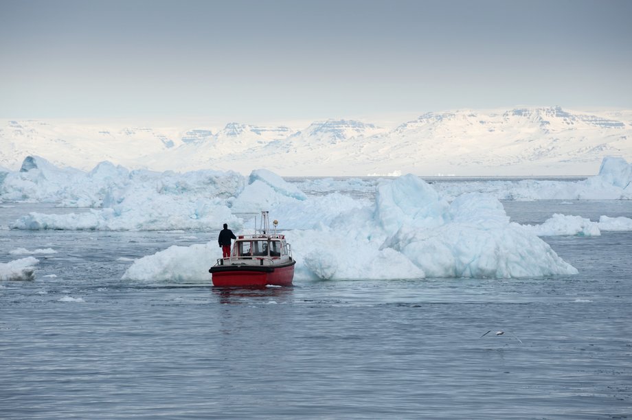 Fishing off the coast of Greenland