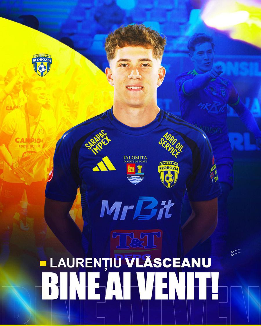 Laurențiu Vlăsceanu, presented at Unirea Slobozia // photo: Facebook FCSB player, officially introduced to the Super League team: