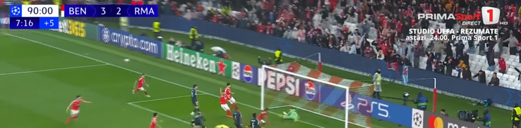 Trubin's goal / Photo: Prima Sport capture