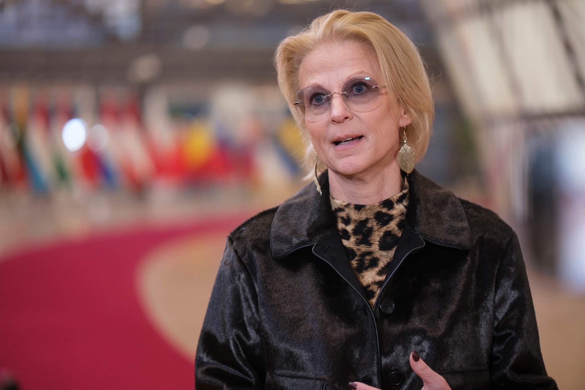 Swedish Finance Minister Elisabeth Svantesson in Brussels, January 20, 2026.