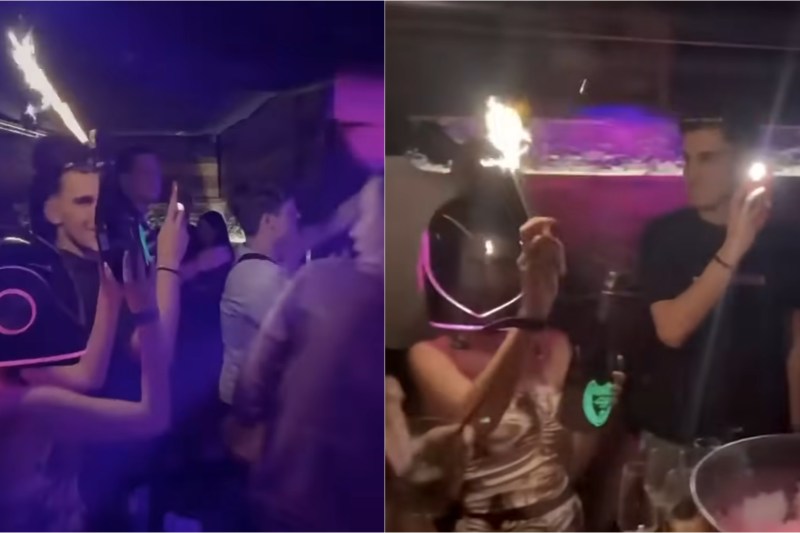 VIDEO Promotional footage of bar that burned down in Switzerland shows drinks bottles with fireworks in them served