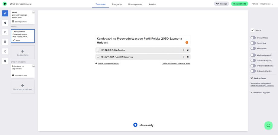 Creating an intersurvey - question view