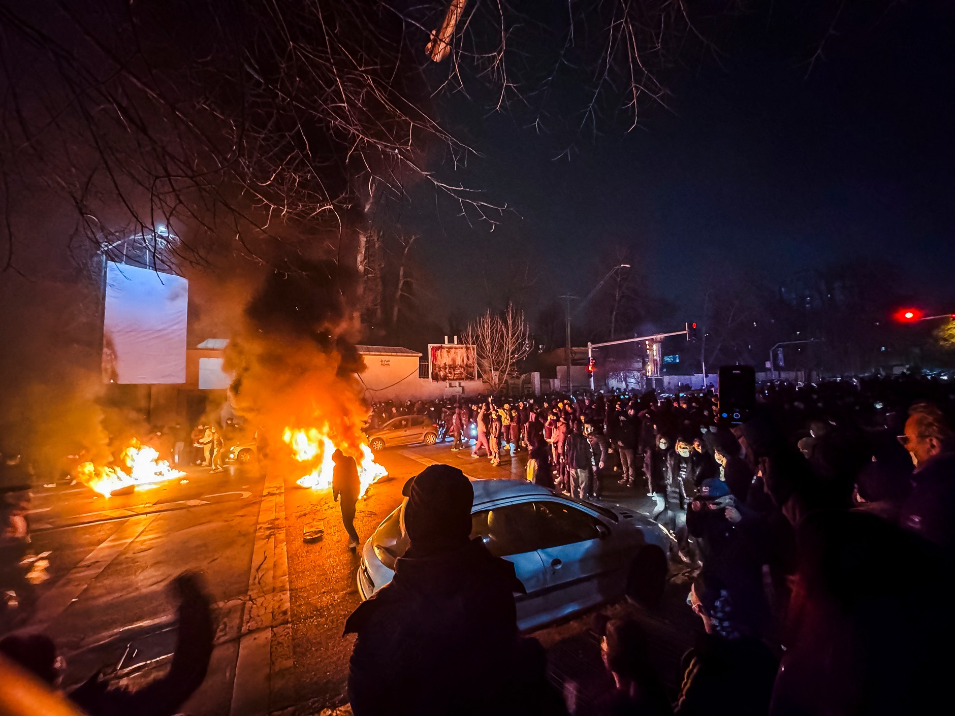 Iranians during a protest in Tehran, Iran, January 9, 2026.