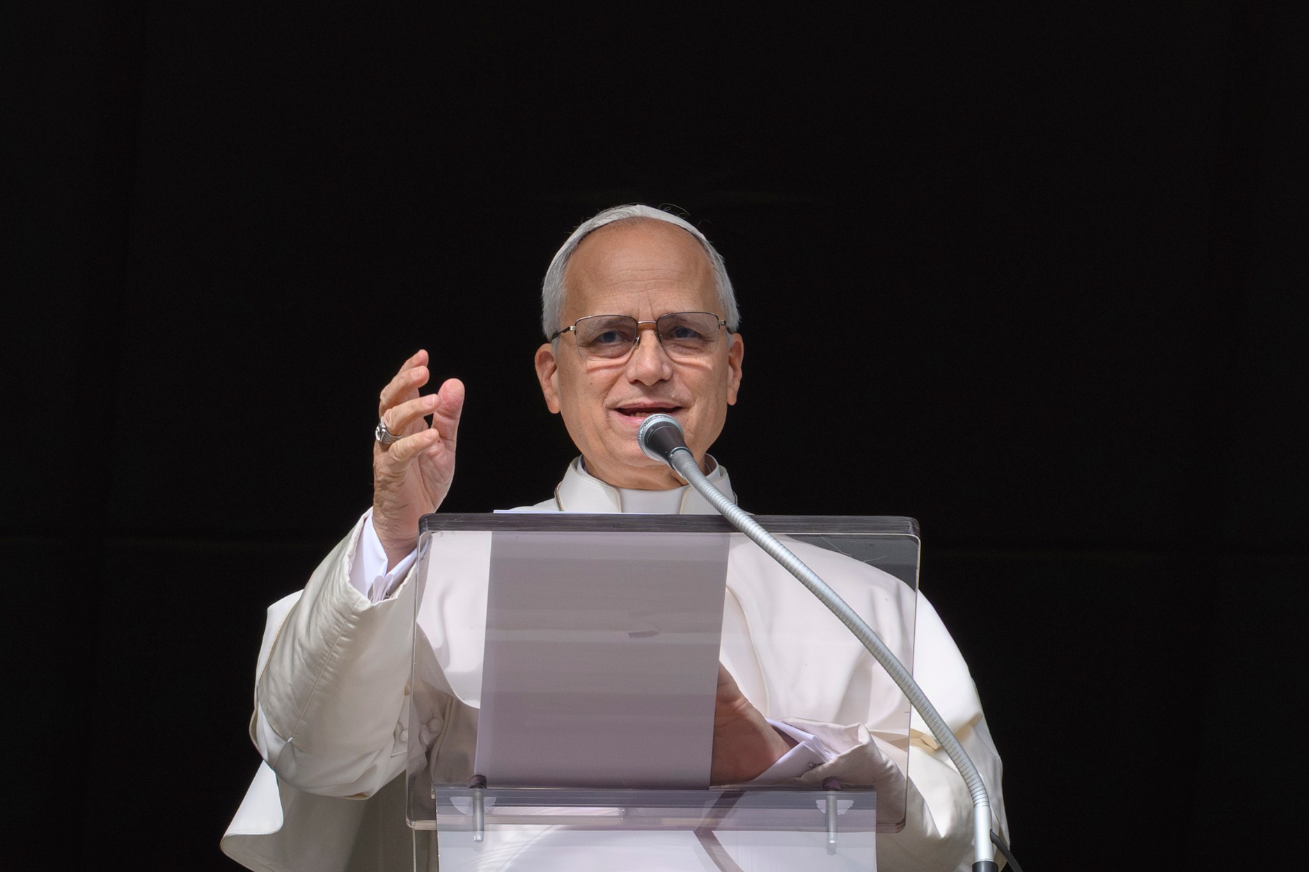Pope Leo XIV giving his blessing, Vatican, January 4, 2026.