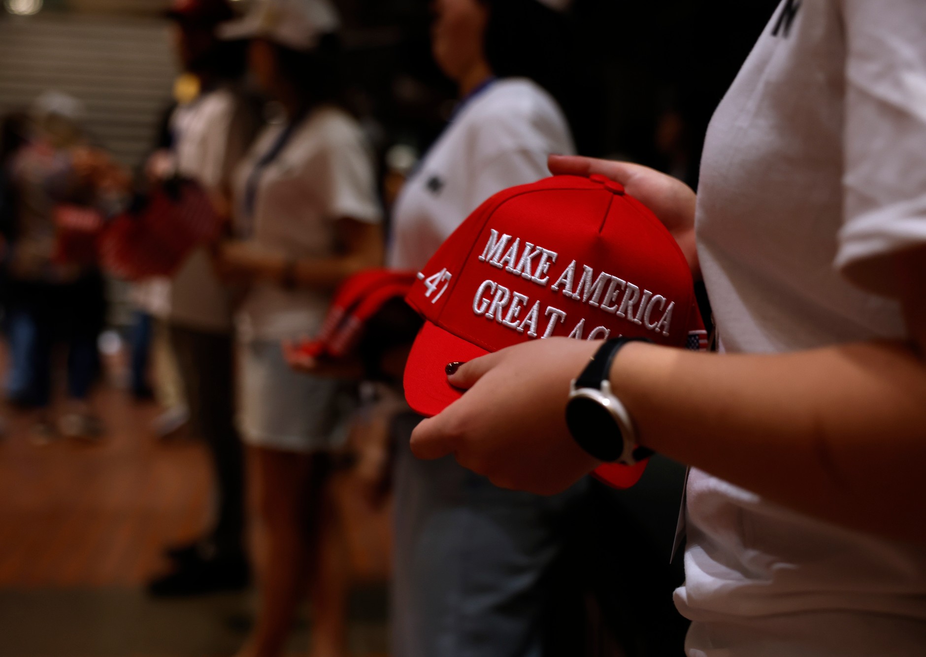 A distinctive hat of the MAGA movement