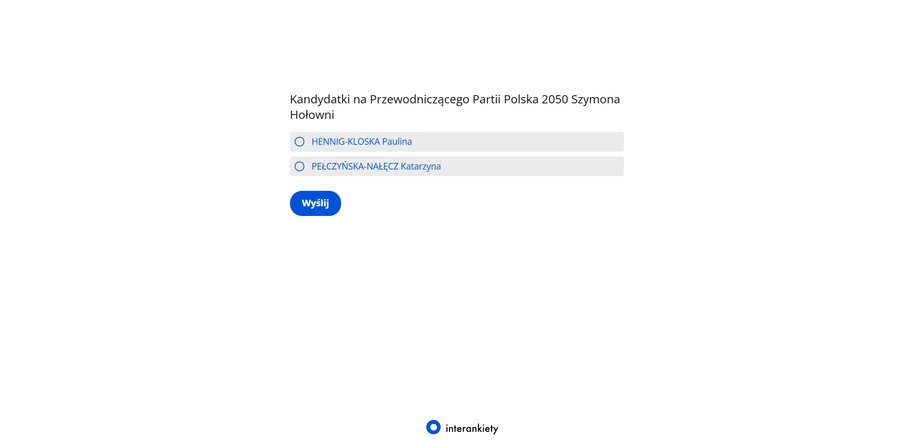 Election of the president of Poland 2050 - recipient's view