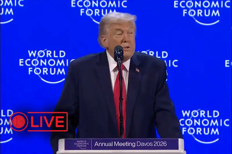 Donald Trump at the Davos forum, January 21, 2026. Youtube capture