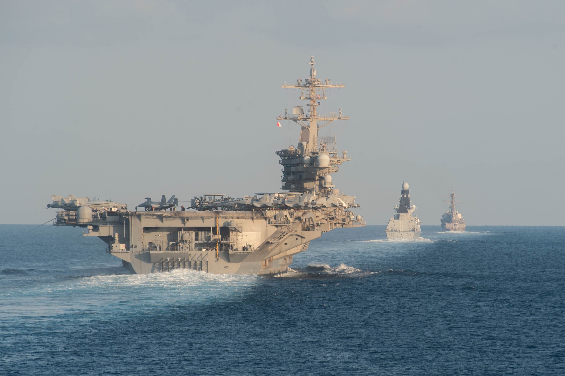 USS Abraham Lincoln aircraft carrier (stock photo)