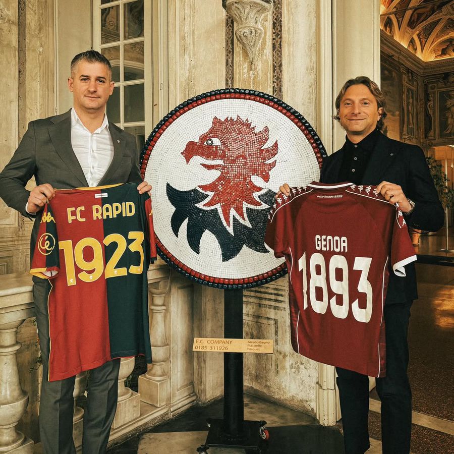 photo: Instagram - fcrapid1923official The delegation of Rapid, in Genoa: