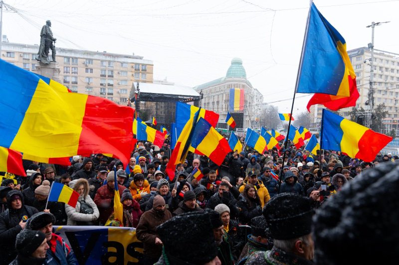 PHOTO/VIDEO GOLD demonstration in Iași, on the Day of the Union of the Principalities. Petrișor Peiu: