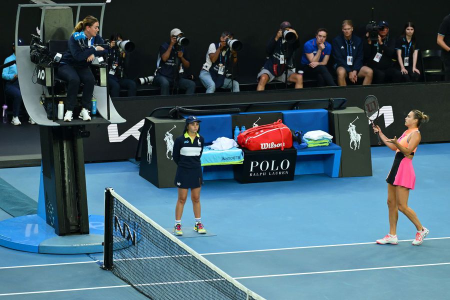 Aryna Sabalenka, reaction to the tense moment of the semi-final: 