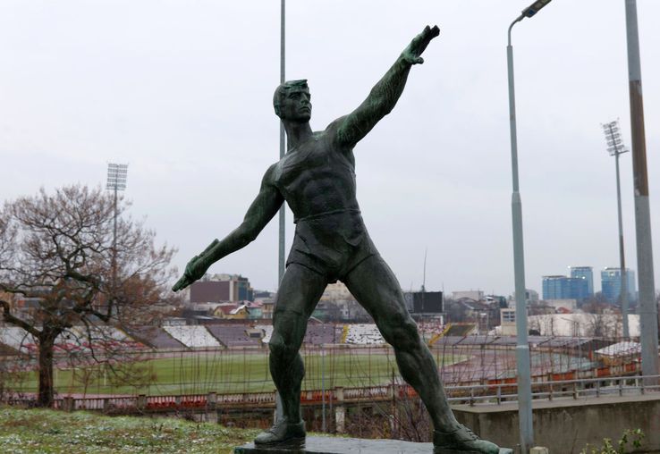 The statues in the Dinamo Sports Complex / PHOTO: Andrei Furnigă (GSP)