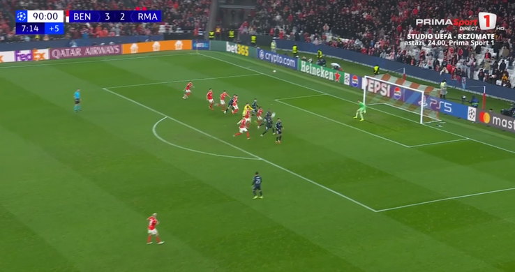 Trubin's goal / Photo: Prima Sport capture
