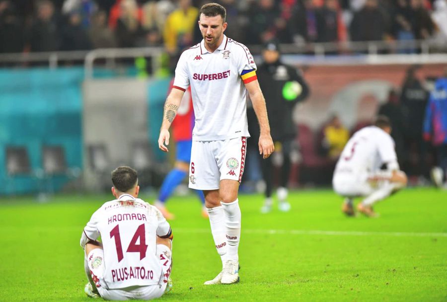 Hromada and Kramer, disappointed after the failure with FCSB/ PHOTO Cristi Preda (GSP) Rapid lost his main man for at least 5 matches: