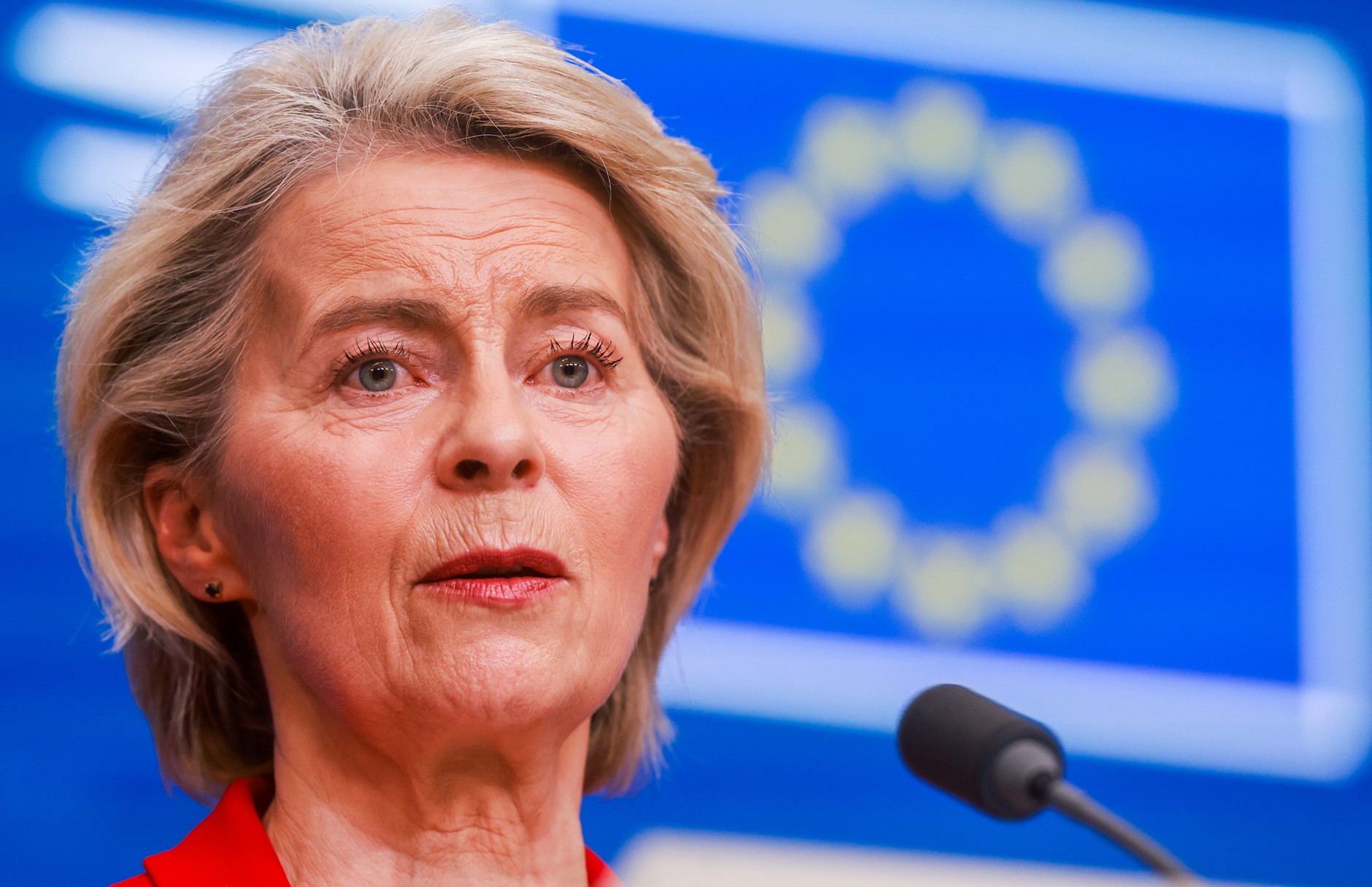 President of the European Commission Ursula von der Leyen during a press conference following the informal meeting of members of the European Council in Brussels, Belgium, 23 January 2026.