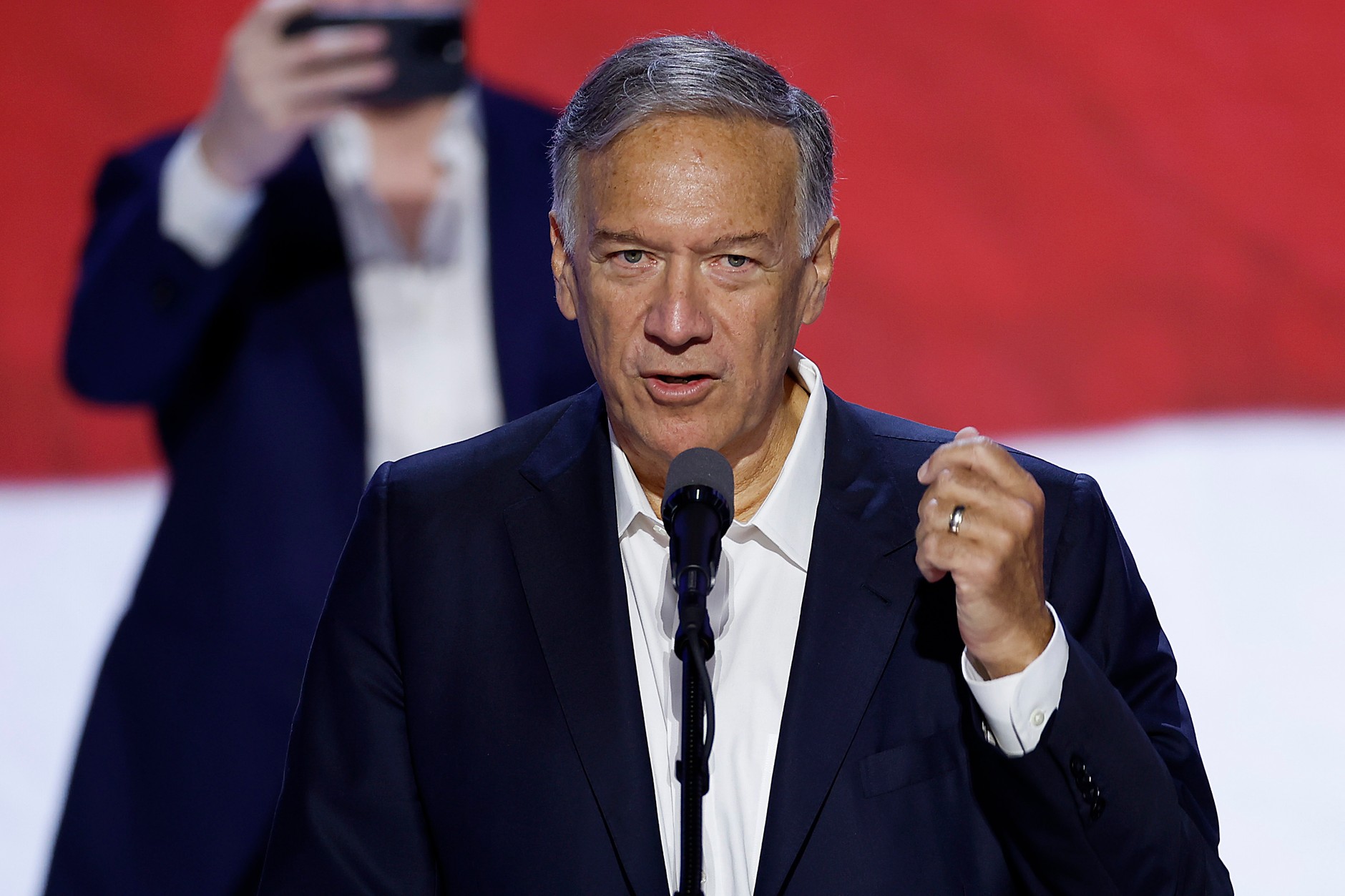 Former Secretary of State Mike Pompeo during the U.S. Republican National Convention in Milwaukee, Wisconsin, U.S., July 18, 2024.