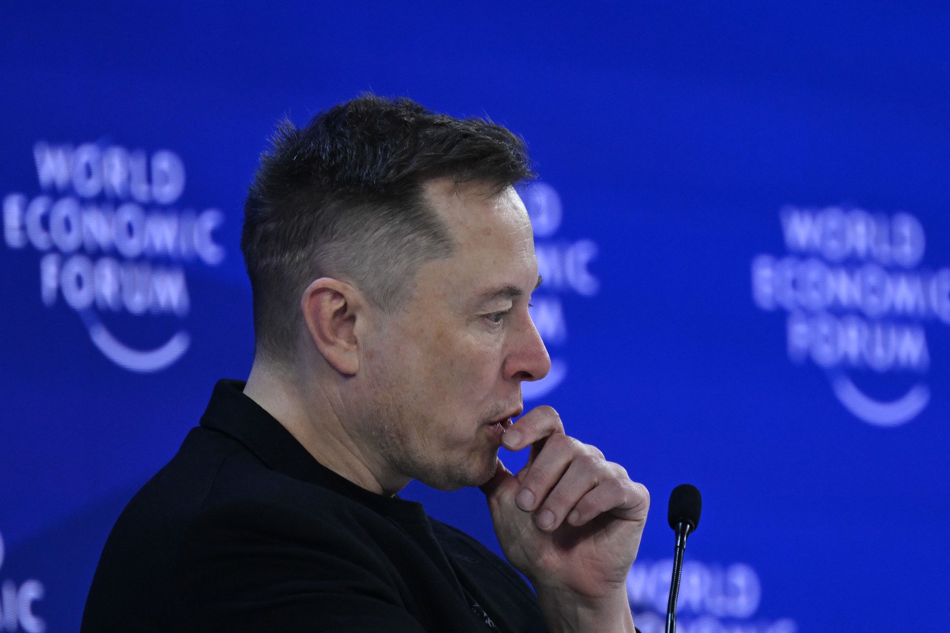 Elon Musk at the World Economic Forum in Davos, January 22, 2026.