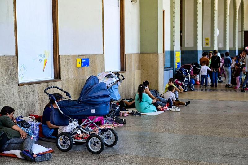 Ukrainian refugees in the train station in Prague, Photo: CTK / Alamy / Alamy / Profimedia