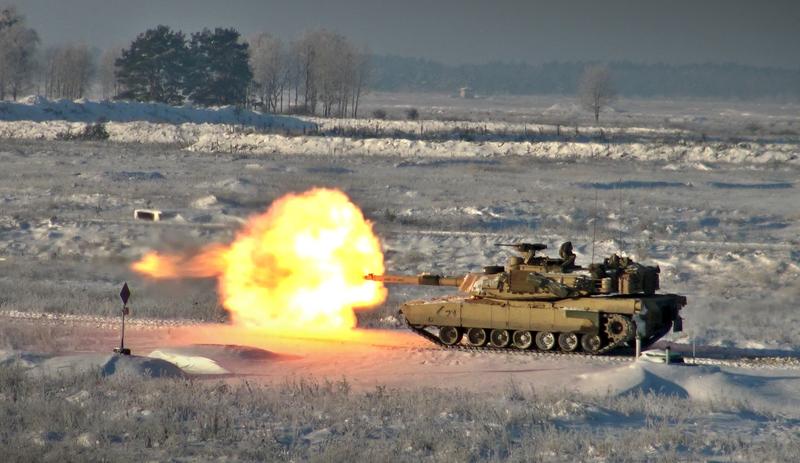 Abrams tank in the Bemowo Piskie training ground in Poland, Photo: Hotnews