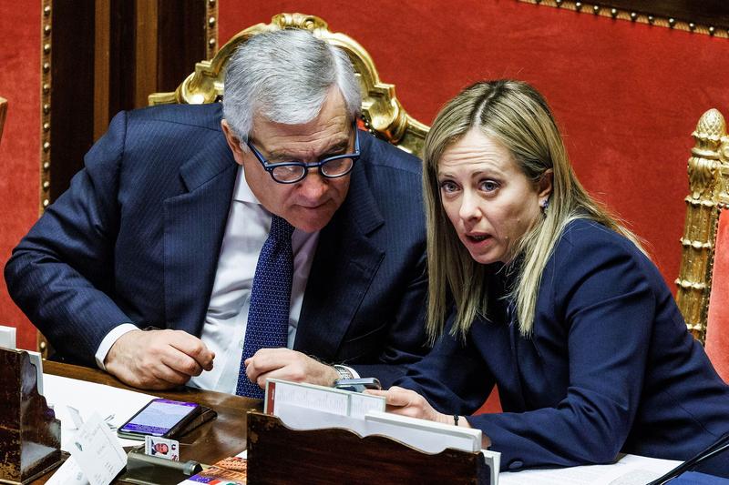 Giorgia Meloni with Antonio Tajani, her Minister of Foreign Affairs, Photo: Cecilia Fabiano Cecili / LaPresse / Profimedia Images