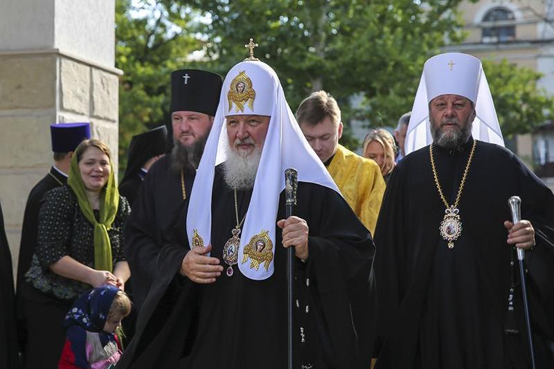 Patriarch Kiril (left) and Metropolitan Vladimir of Moldova, on a visit to Transnistria, 2013, Photo: Denisov Vadim / TASS / Profimedia